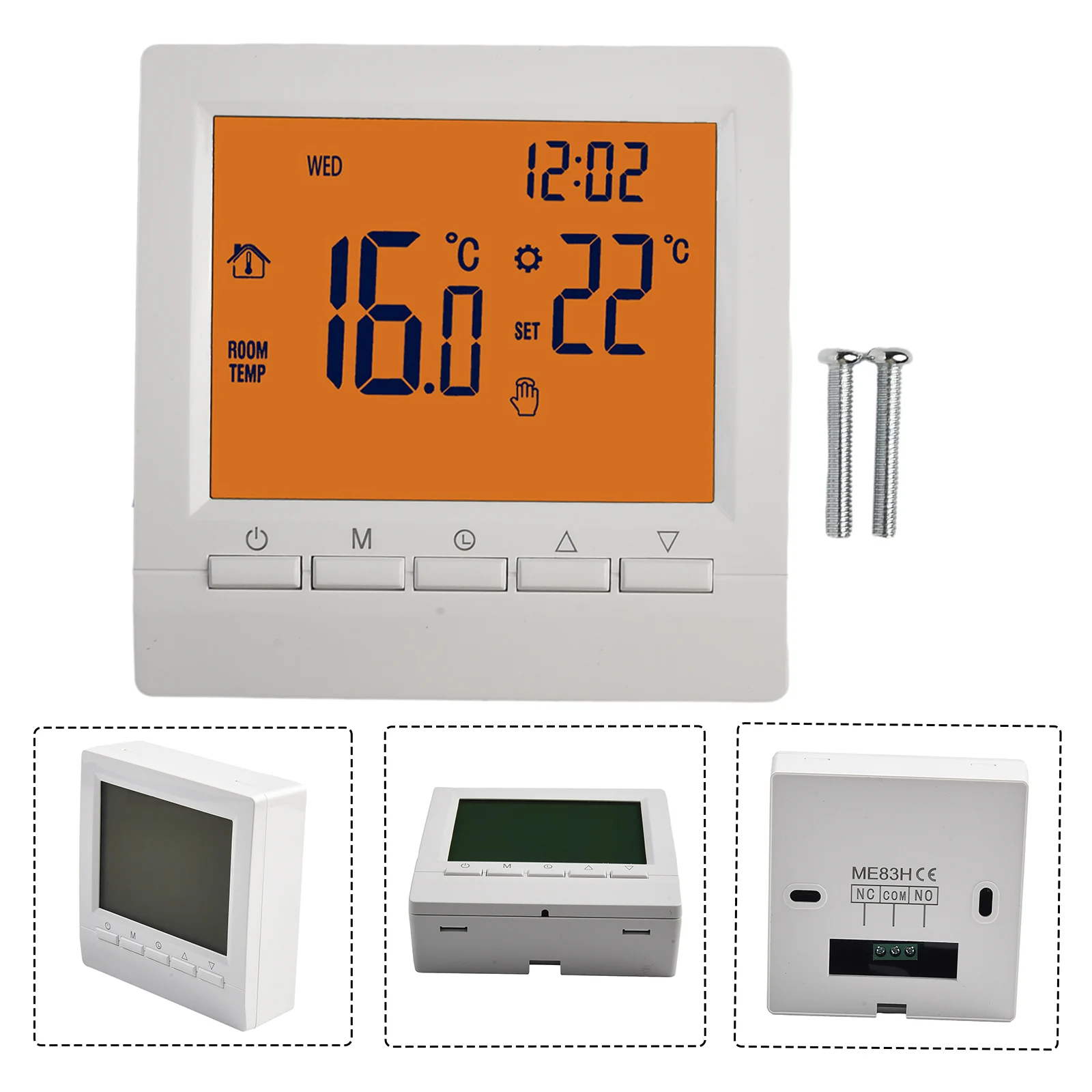 Non Wifi Thermostat Gas Boilers NO WIFI Programmable Wall Mounted Thermostat Temperature Controller Energy Saving