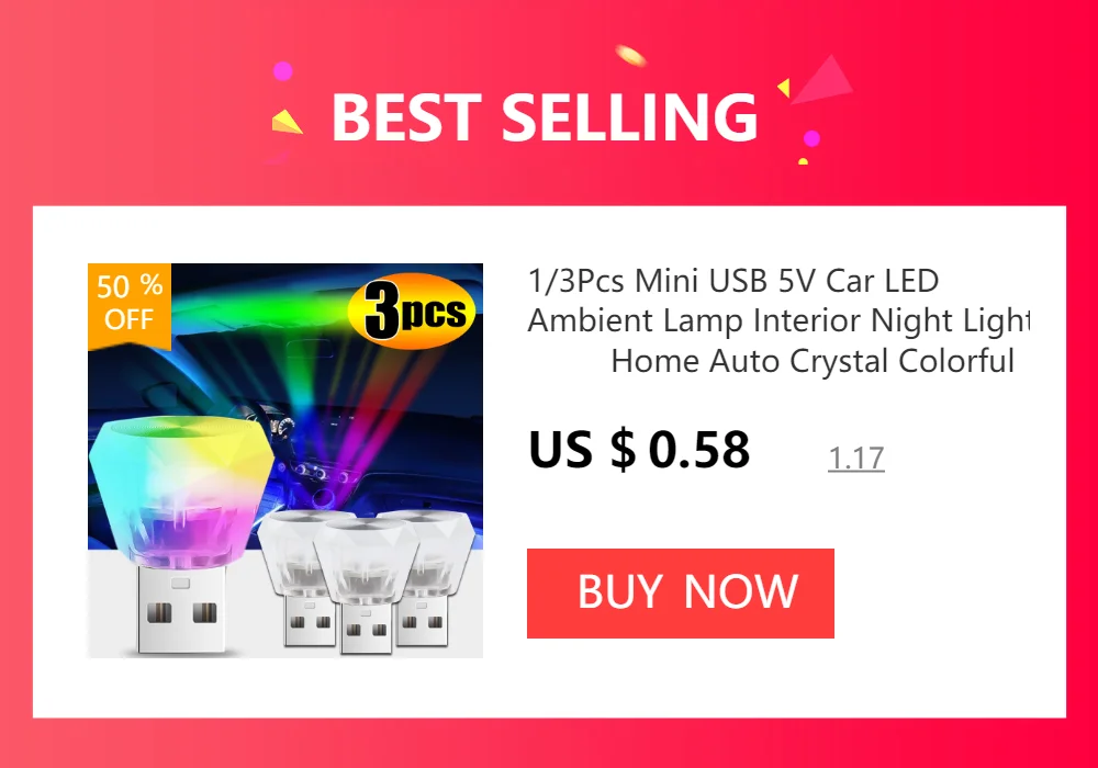 Set 10 Mini Luci Notturne USB A LED, Luce Calda Portatile Per Camera Da Letto E Viaggio, Protezione Occhi, Attacco USB - 2
