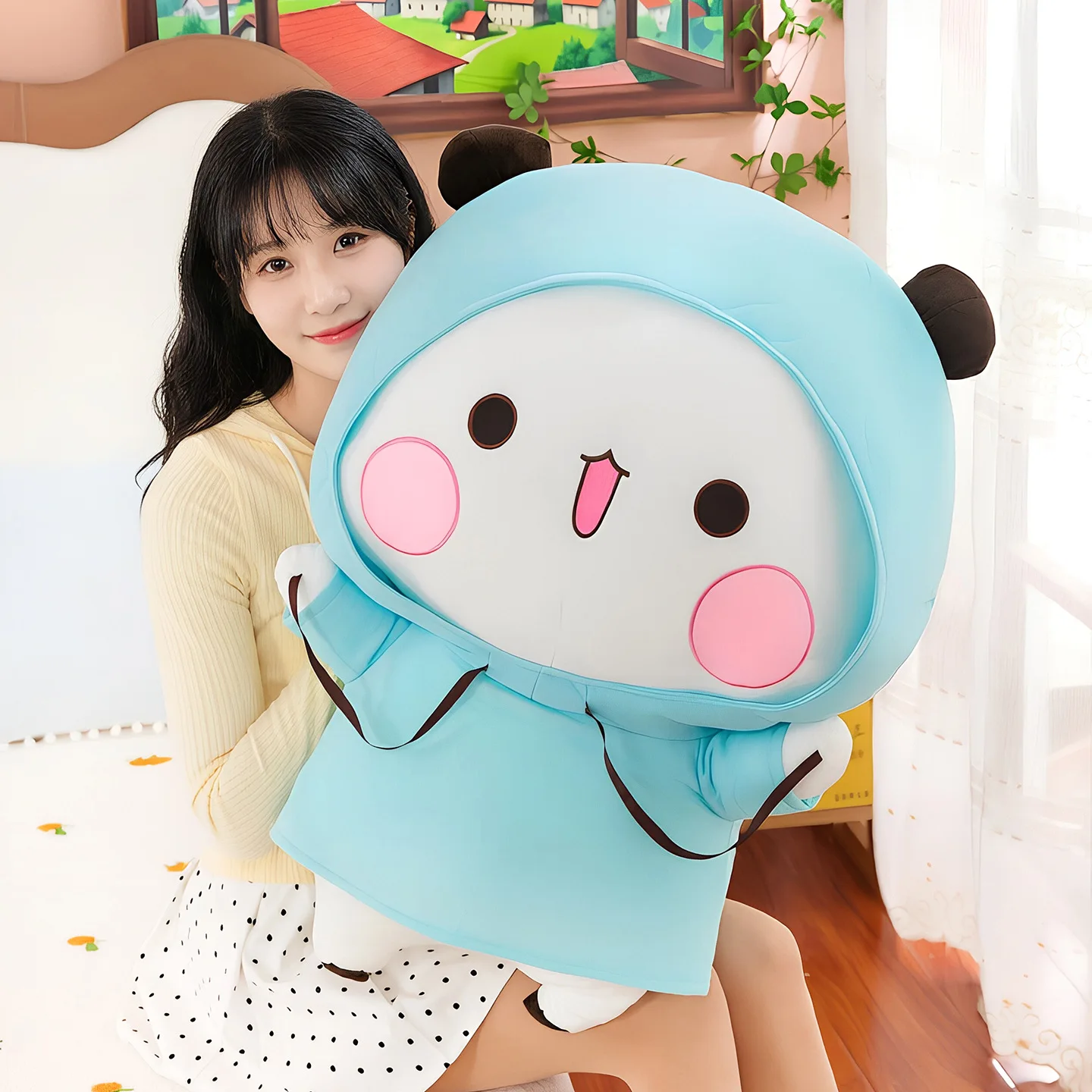 70cm Cute Bear Bubu Dudu Plush Toys Kawaii Yier Panda Plushies Soft Stuffed Dolls Big Size Throw Pillows Birthday X-Mas Gift