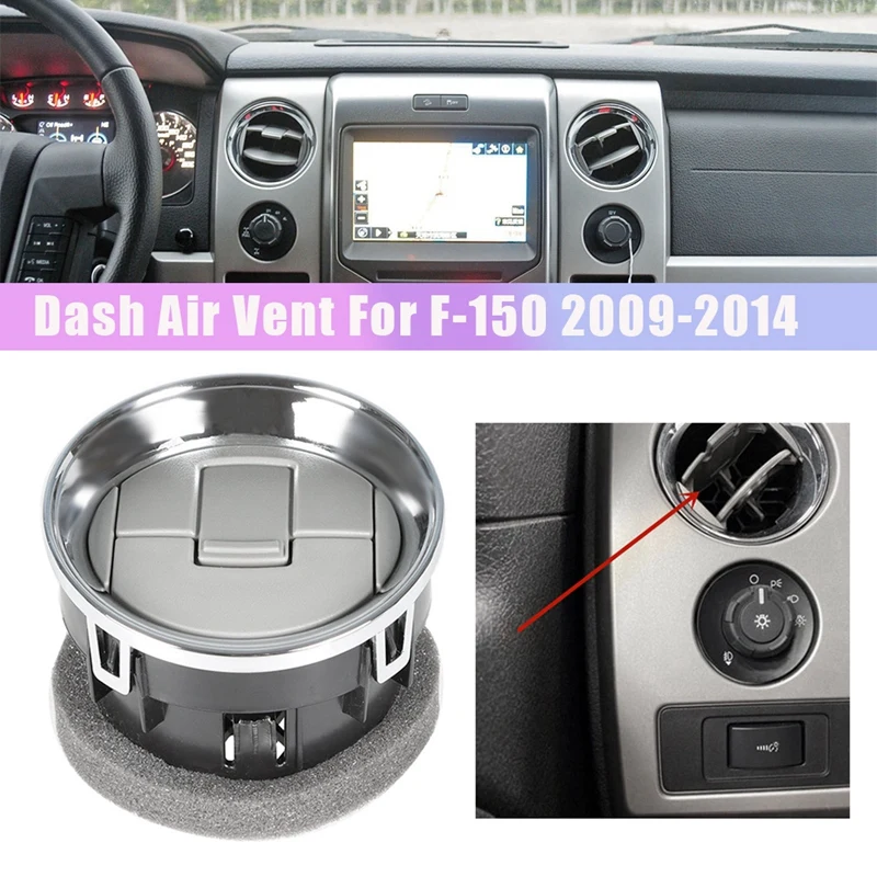 1Pc For Ford F-150 2009-2014 Dash Vent Air Outlet Dashboard AC Heater Air Vent Chrome CL3Z19893EA / 9L3Z19893CA