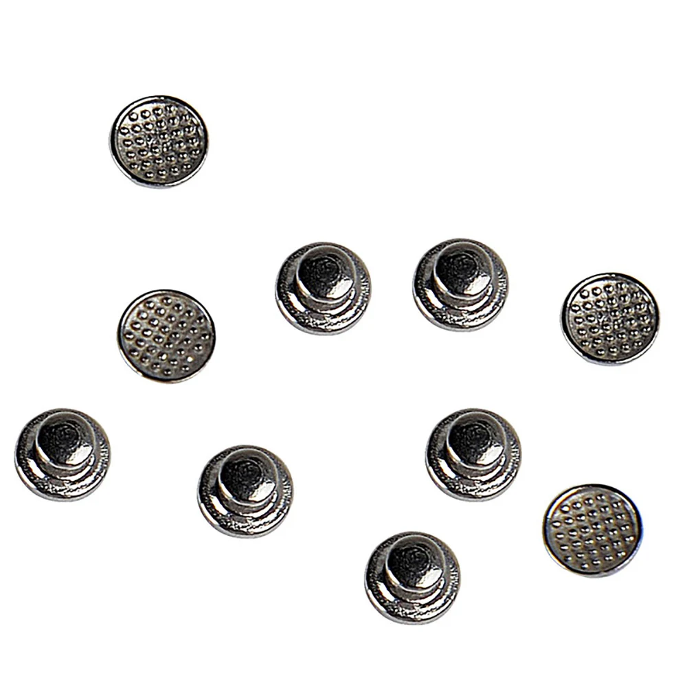 10pcs AZDENT Dental Metal Lingual Buttons Buckle Orthodontic Buttons Bondable Round Base Dentist Material