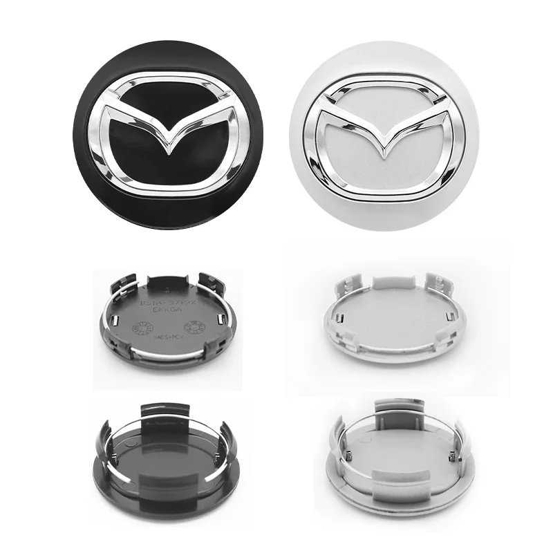 4 stücke 56mm Auto Rad Mittel abdeckung Naben kappe Abzeichen Emblem Autozubehör für Mazda 3 6 2 5 Atenza Axela Demio CX3 CX5 CX-5 MS RX8