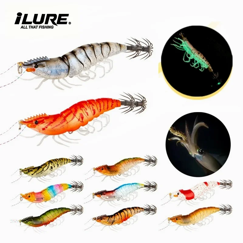 10g Horizontal Squid Jig Slow Sinking Cuttlefish Egi Lure Artificial Calamar Octopus Bait Fish for Shrimp Hook Sea Fishing Lures