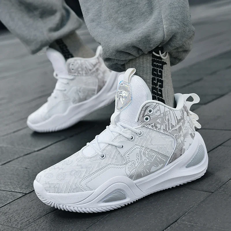 2025,คู่รองเท้าบาสเก็ตบอลสําหรับผู้ชายและผู้หญิงกีฬาการฝึกอบรมรองเท้าชายรองเท้าผ้าใบเทนนิสลื่นบาสเกตบอล