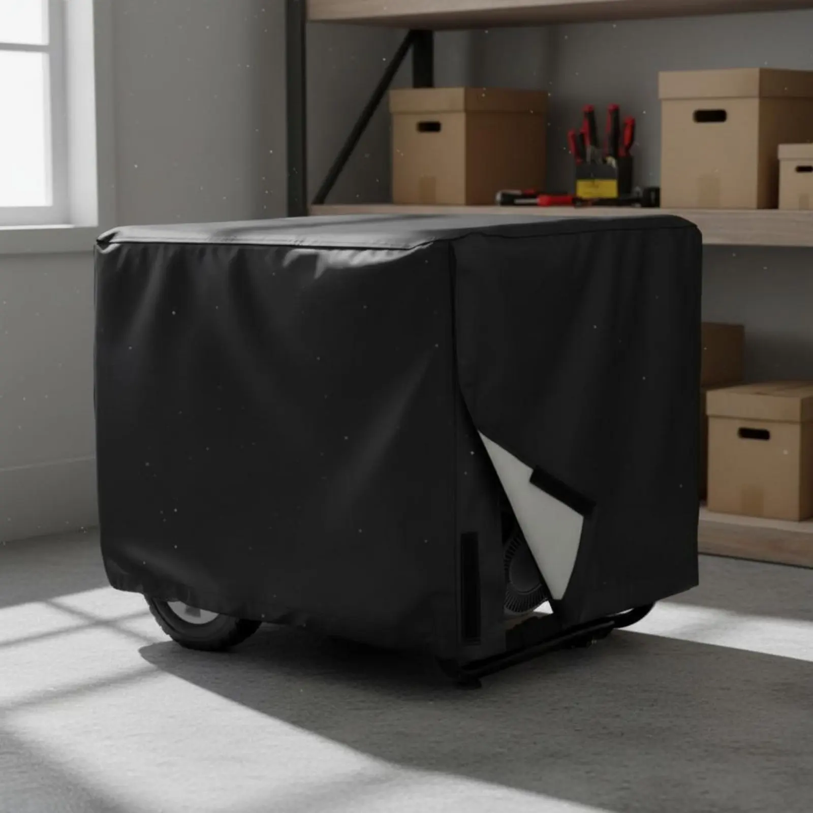 Vented Generator Cover Dustproof Portable Generator Particle Cover Windproof for Outdoor, Worksite