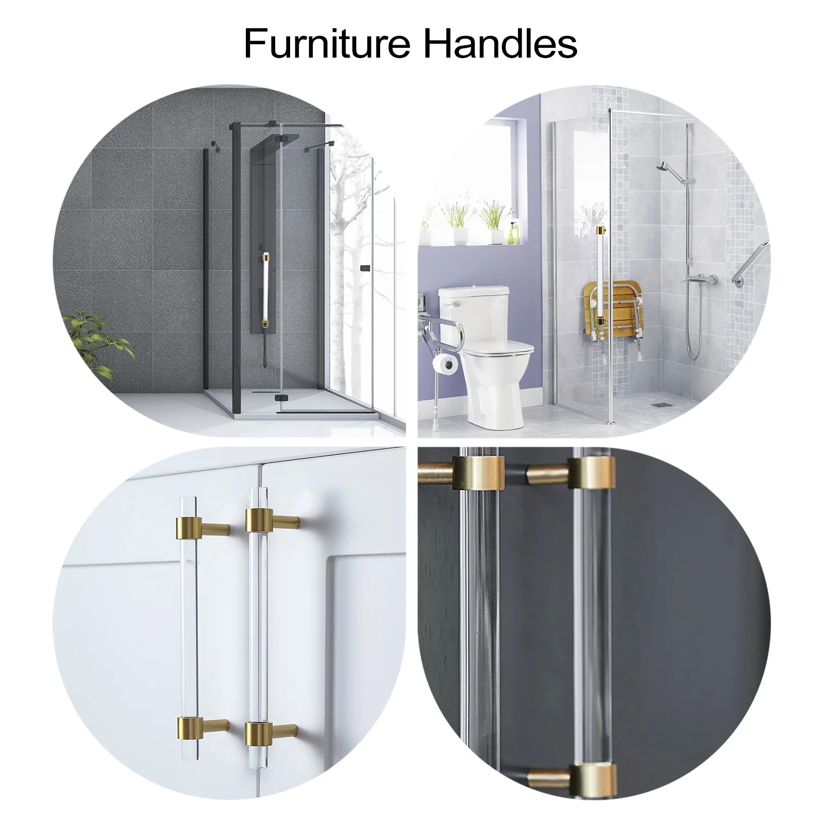 

1Pcs Crystal Acrylic Door Knobs Smooth Surface Fingerprint Resistant Cabinet Handles for Drawer Chest Wardrobe Modern Home Decor