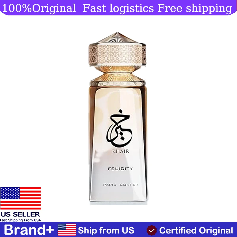 Paris Corner Khair Felicity Perfume 3.4 Fl Oz Sparkling Joyful Unisex Perfume with Champagne Long Lasting Fragrance Cologne