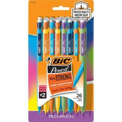 

Bic 26Pk Xtra Strong 0.9mm Mechanical Pencils: Back to School Supplies with Thick Lead