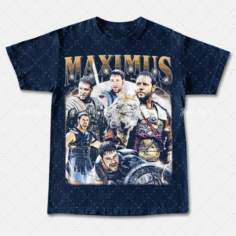 Limited Maximus Gladiator Russell Crowe Unisex T-Shirt Retro Tv Show Merch Graphic Tee Pop Culture Shirt