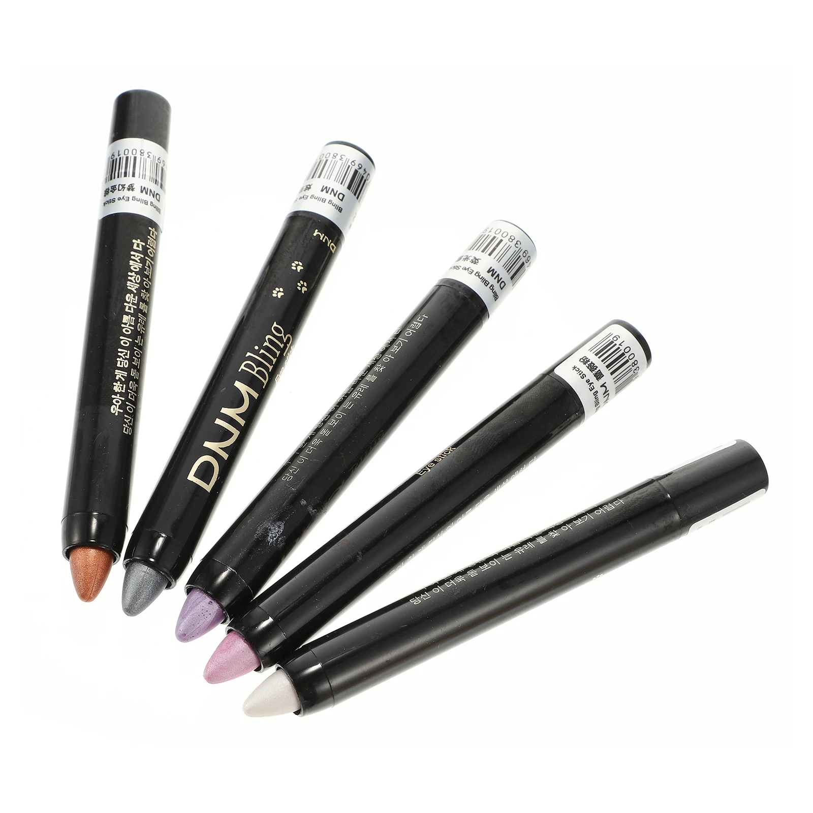 Bâton de fard à paupières brillant, 5 pièces, stylos à paillettes colorés, longue durée, résistant aux taches, outil de maquillage pour les yeux, Portable, retouche en déplacement pour femmes