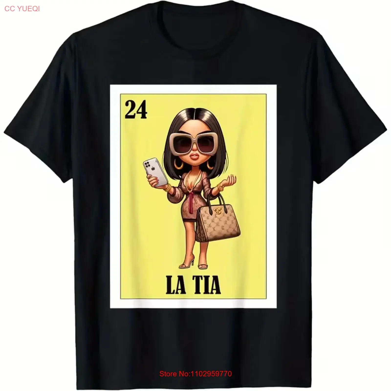 Camiseta divertida con diseño mexicano para la tía Fresa, versión La Tia, auténtica, estilo vintage lavado, versátil, unisex, para uso diario.