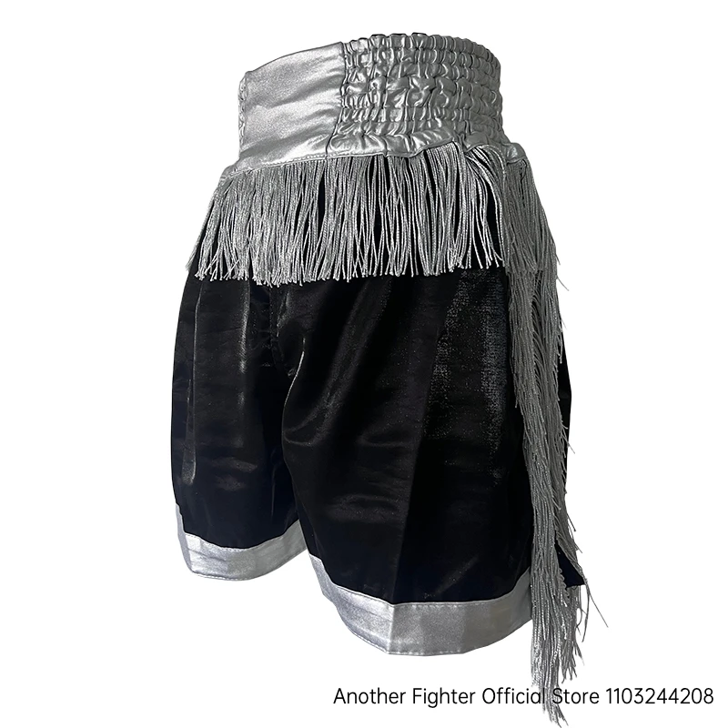 Muay thai shorts das mulheres dos homens crianças boxe shorts borla artes marciais combate treinamento roupas mma kickboxing gaiola calças de luta