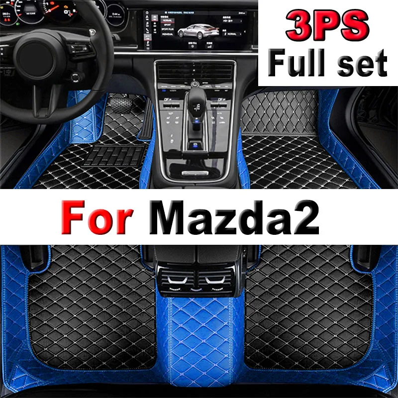 

Car Floor Mats For Mazda2 Mazda 2 Demio Toyota Yaris R DJ DL 2015~2022 Leather Mat Rugs Carpets Interior Parts Car Accessories