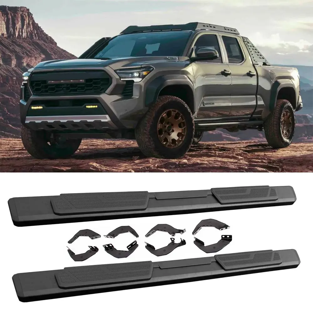 

2 шт., фиксированная дверная подножка, боковая ступенька, Nerf Bar, подходит для TOYOTA TACOMA 2024 2025