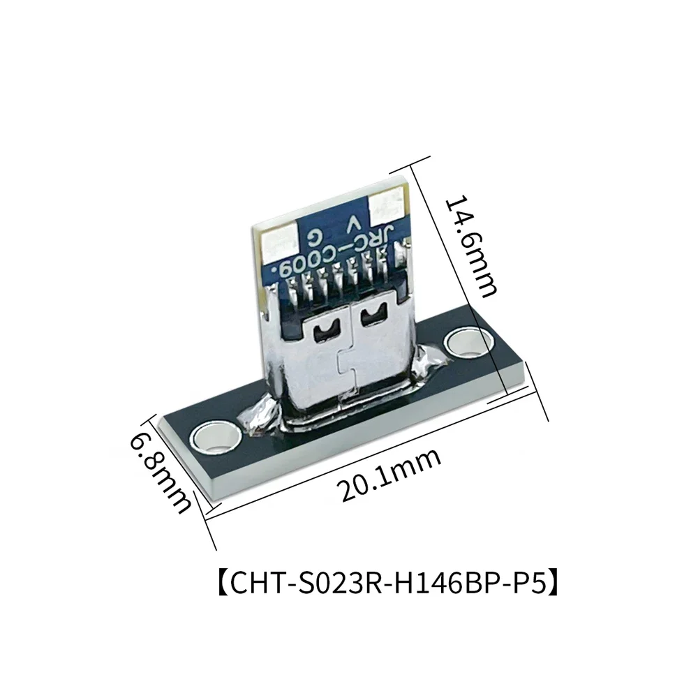 2 4Pin USB3.1 Type C Female Charging Board Connector Terminal Socket with Fixing Plate Module Set
