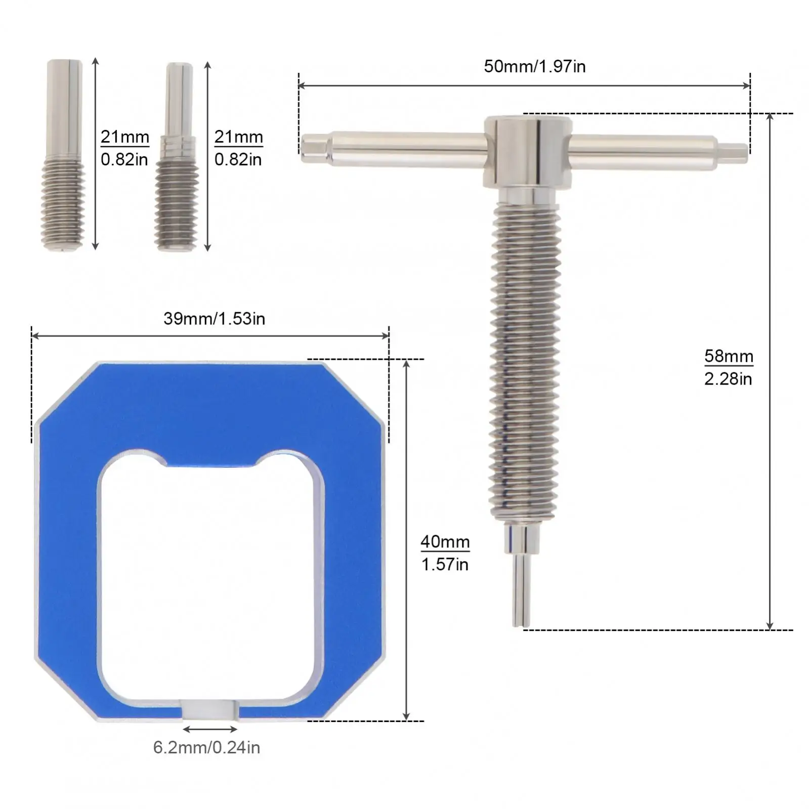 Imagem -02 - Motor Engrenagem Extrator Universal Motor Pinhão Engrenagem Extrator Removedor para Modelo de Veículo Motor Pequeno com Extratores de Engrenagem Azul Peças rc