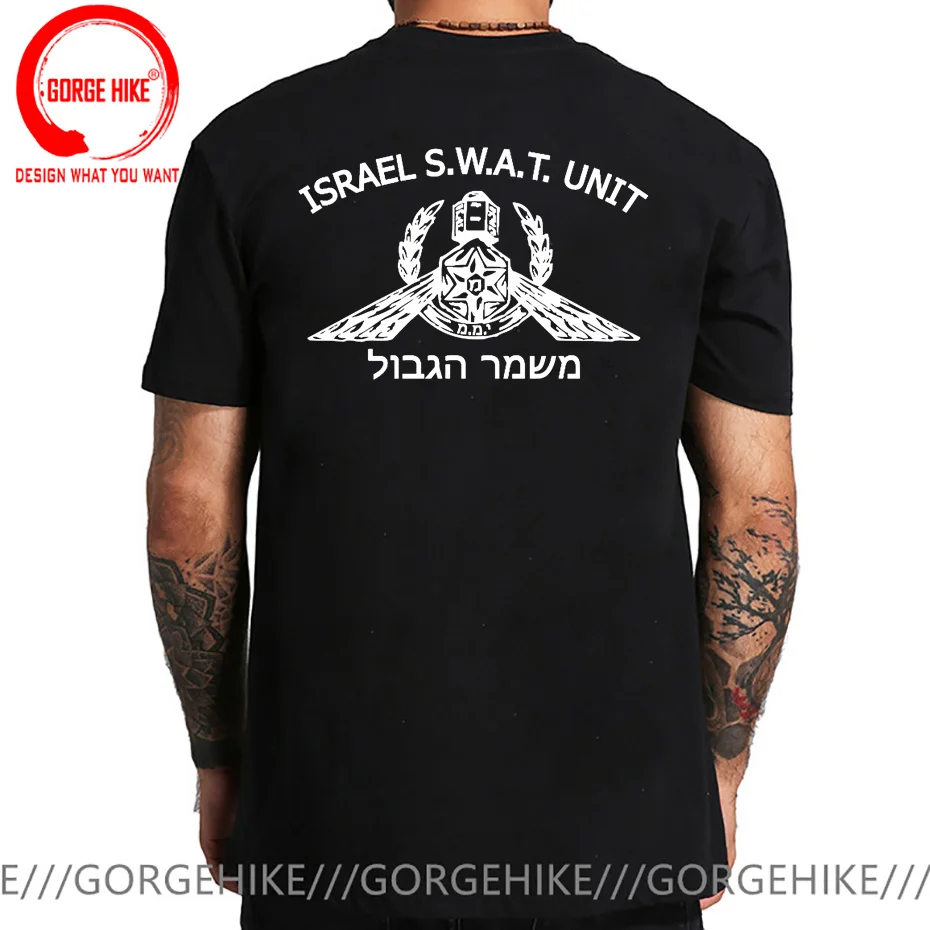 Israeli IDF Defense Force T Shirt Man S.W.A.T. Military Army tshirt Israel Yamam Unit Swat Special Forces T-Shirt Fashion Shirts