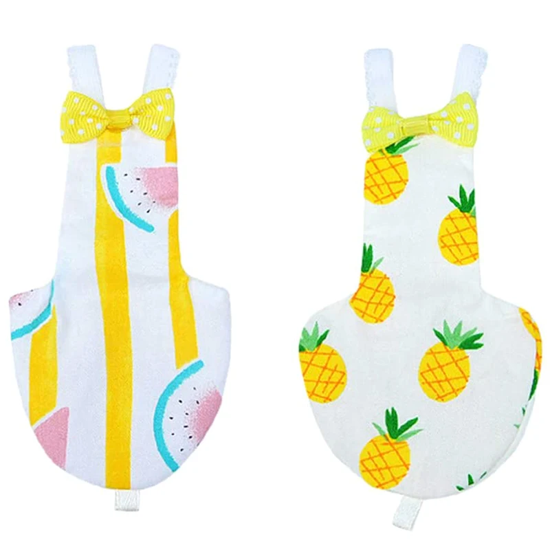 2Pcs Bird Diaper Reusable Washable Parrot Nappies Clothes Flight Suit Dress for Parakeet Cockatiel African Macaw