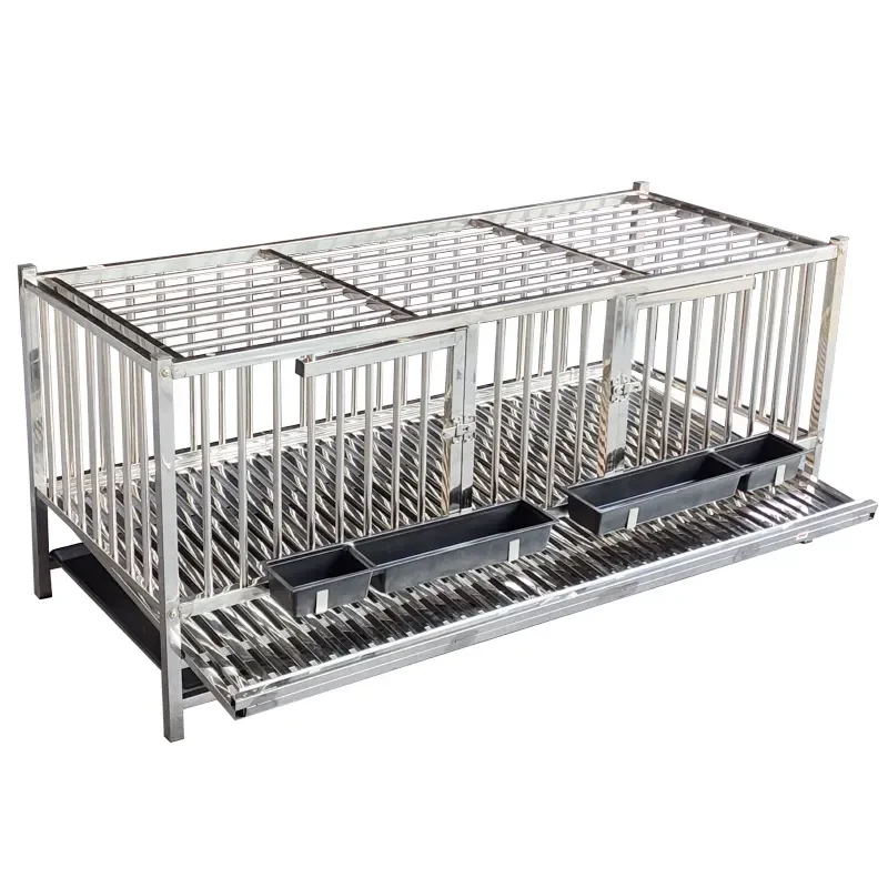 Thickened Stainless Steel Chicken Cage Automatic Rolling Laying Hen Nest Anti Egg Eating Pecking Proof Breeding Cage for