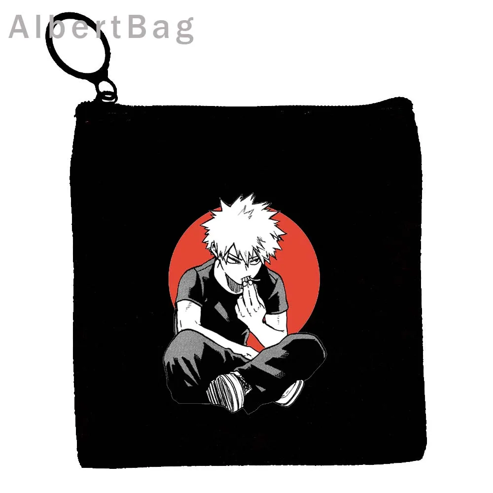 僕のヒーローアカデミア-キャンバスコインウォレット,小さな財布,ジッパーポーチ,漫画のアニメーション,デク,ドクア,トアドロキ