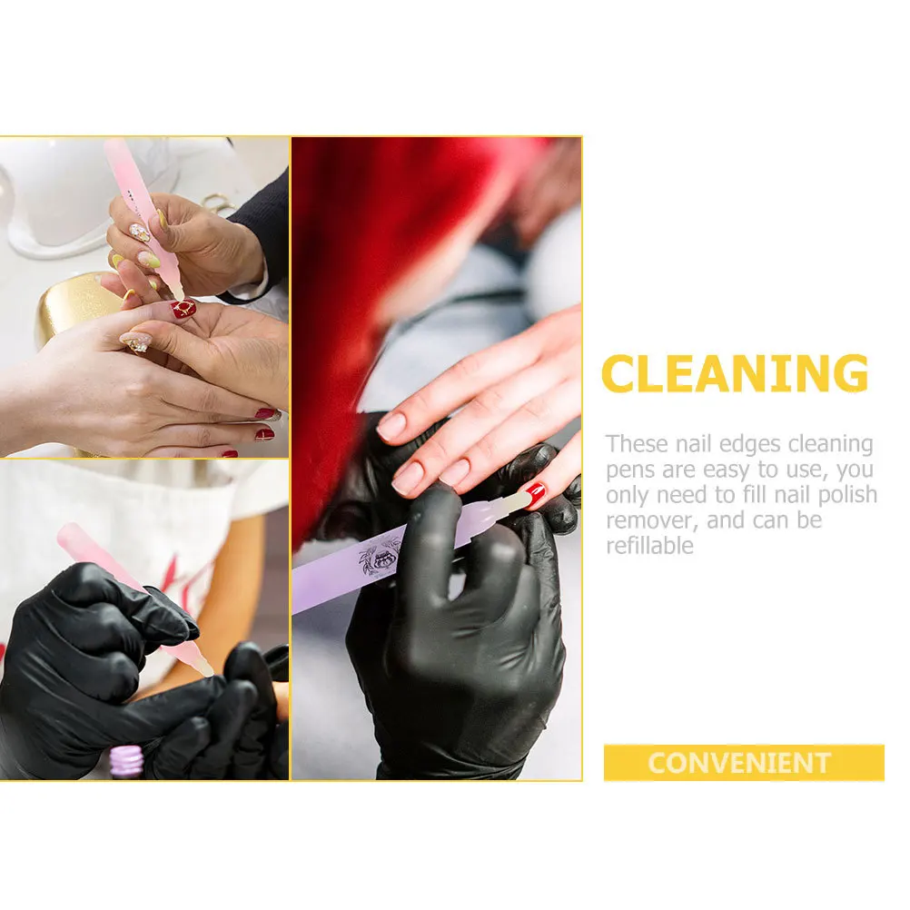 3Pcs Nagellack Entferner Stift Nachfüllbar Einfach Grip Genaue Rand Korrektur Maniküre Werkzeug Frauen Nail art Zubehör