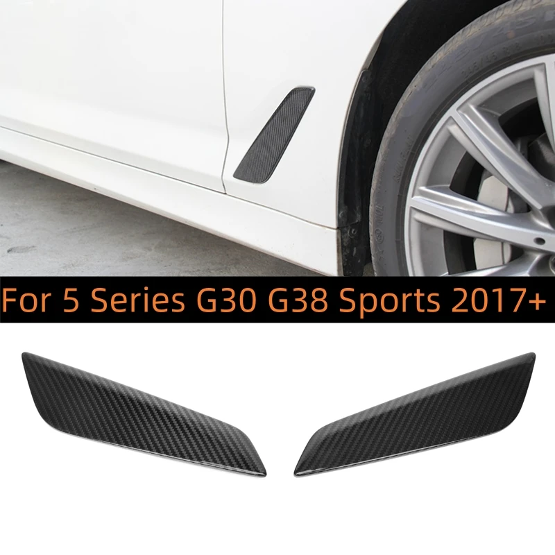 

For BMW 5 Series G30 G38 Sports 2017 -UP Car Styling Dry Carbon Fiber Fender Side Air Vent Outlet Cover Trim Decorative Sticker