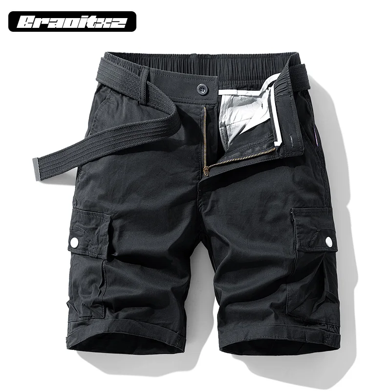 Summer Cargo Shorts Men New Pure Cotton Fashion Trend Outdoor Breathable Shorts Men Bermuda Camouflage Beach Jogger Shorts Men