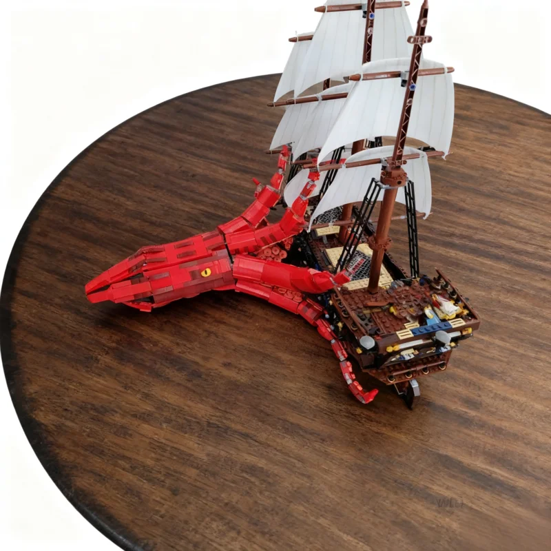 1601 pçs moc o ataque kraken piratased modelo blocos de construção montar brinquedo diy criativo presente natal ideia educação tijolo