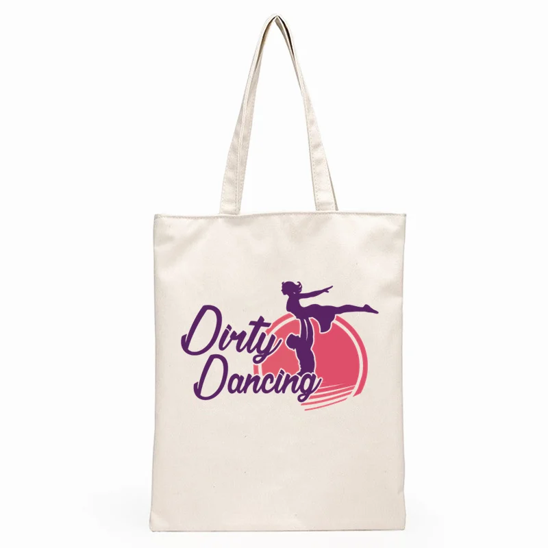 Dança suja simples pacote feminino elegante bolsa de lona bolsas de ombro casual compras meninas bolsa