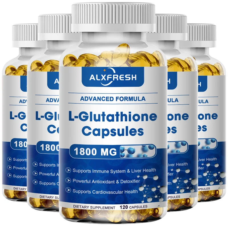Alxfresh Glutathione Capsules Strong Antioxidant Effects Detoxification Liver Protection Skin Whitening and Immune Regulation