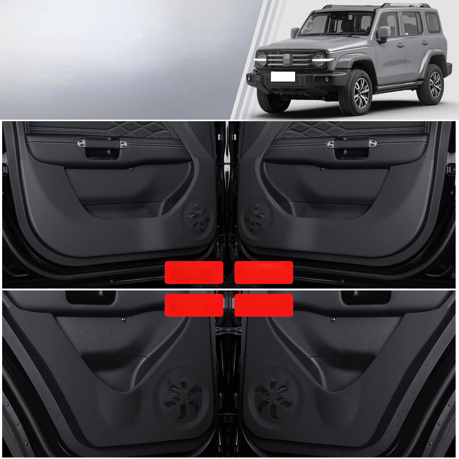 

Suitable For Tank 300 2021 2022 2023 2024 Leather Or Suede Anti-kick Mat For Car Door Doorsill Strip Protective Mat