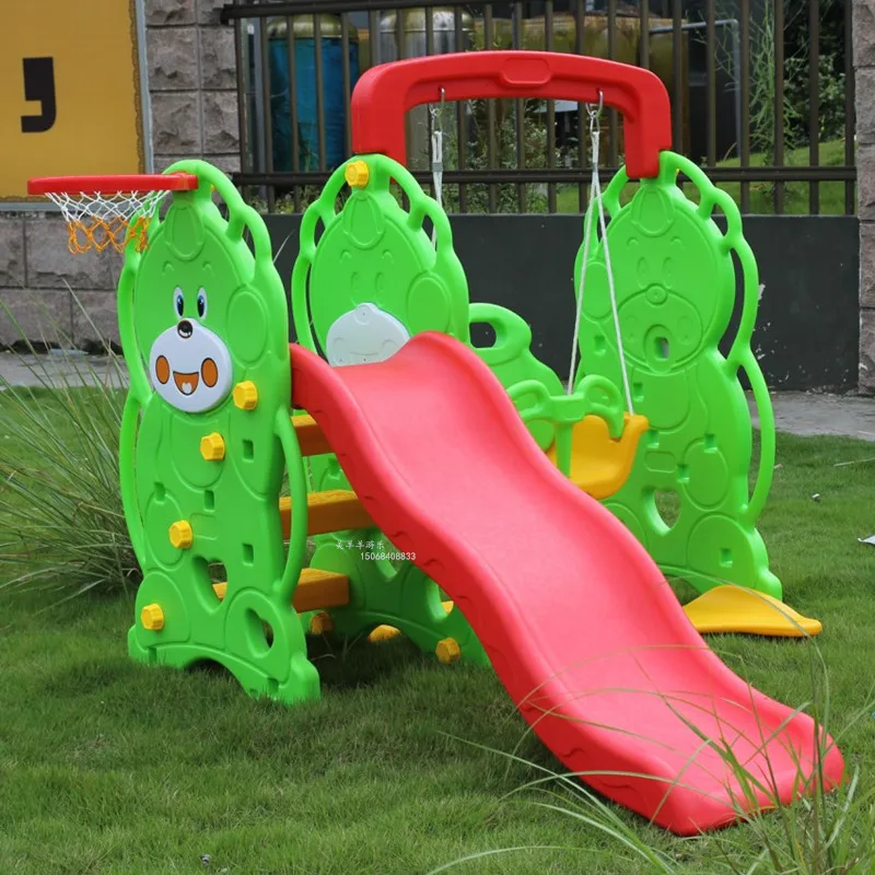 Kids slide indoor home playground 3-in-1 kindergarten outdoor baby slide swing combination set