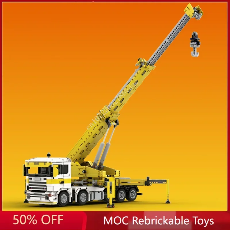 3517PCS MOC City Transportation  164L heavy duty crane truck Model Building Blocks Bricks DIY Education Creative Puzzle Toys