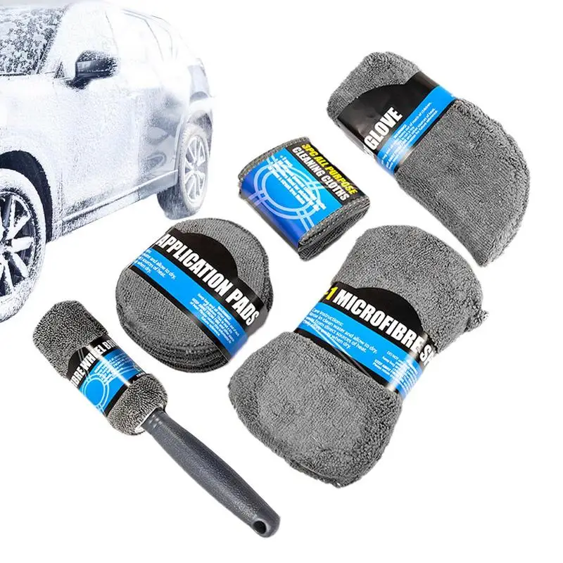 

Car Cleaning Kit Detailing Brush Set Air Conditioner Vents Towel Polisher Car Auto Detailing Tools