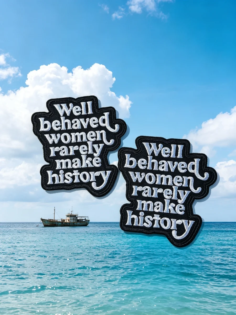 10pcs Embroidery Patches Iron On Sew On Badge Well Behaved Women Fight Like A Girl HIM Patch For Clothing Jacket Hat Backpac