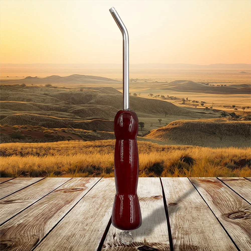 الفولاذ المقاوم للصدأ خطاف الحبار الضابط مقبض خشبي خطاف الحبار أداة إعادة تشكيل خطاف الحبار أداة تصحيح لمعالجة المياه المالحة #3