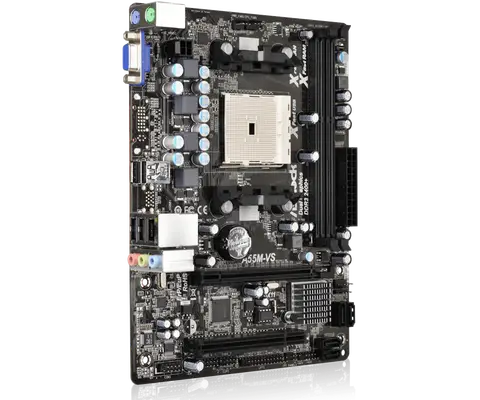 เมนบอร์ด ASRock A55M-V รองรับซ็อกเก็ต FM2+ ชิปเซ็ต AMD A55 รองรับแรม DDR3 สูงสุด 32GB รองรับซีพียู A10-6800B A10-7700K A10-5700 A10-7890K A6-5400B