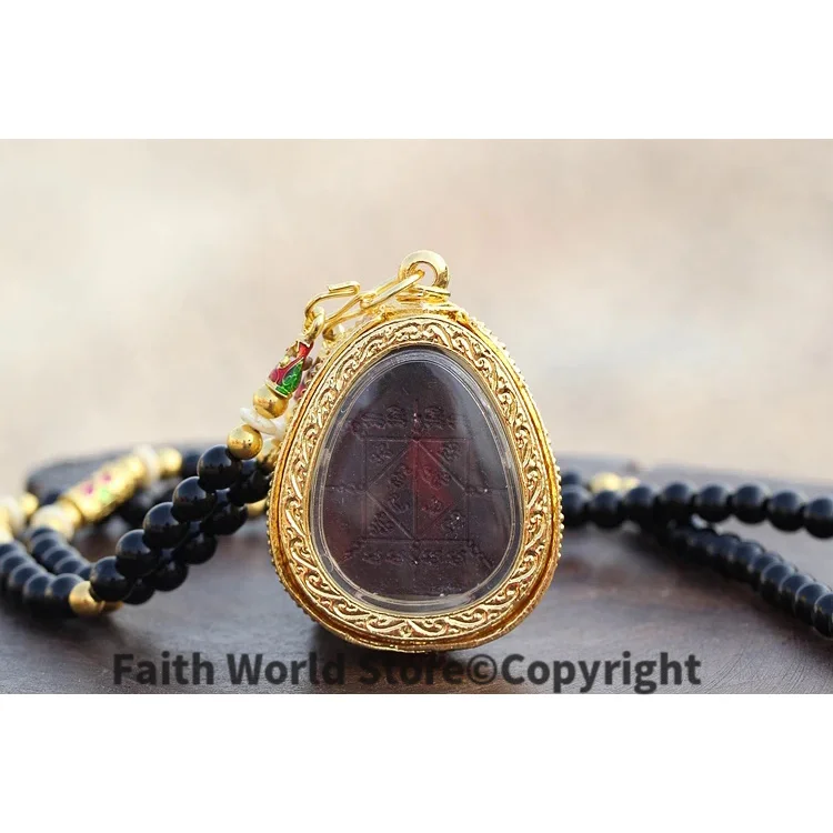 Exclusive talisman Thailand Temple Buddhist safety healthy GOOD LUCK LONG PO wealth Goddess Nang Kwak Buddha Pendant Amulet