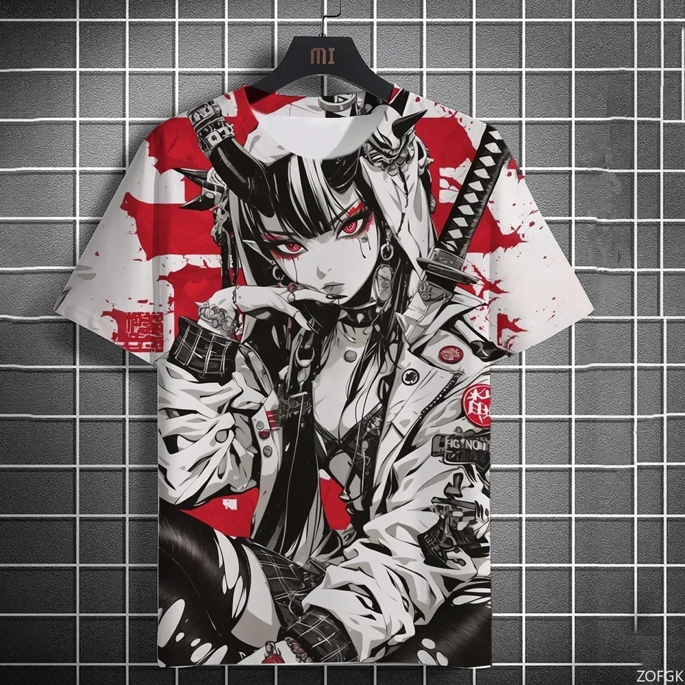 

Men's and Women's Summer Fashion 3D Printing Japanese Anime Printing T-shirt Casual Polyester Round Neck Casual Short Sleeve