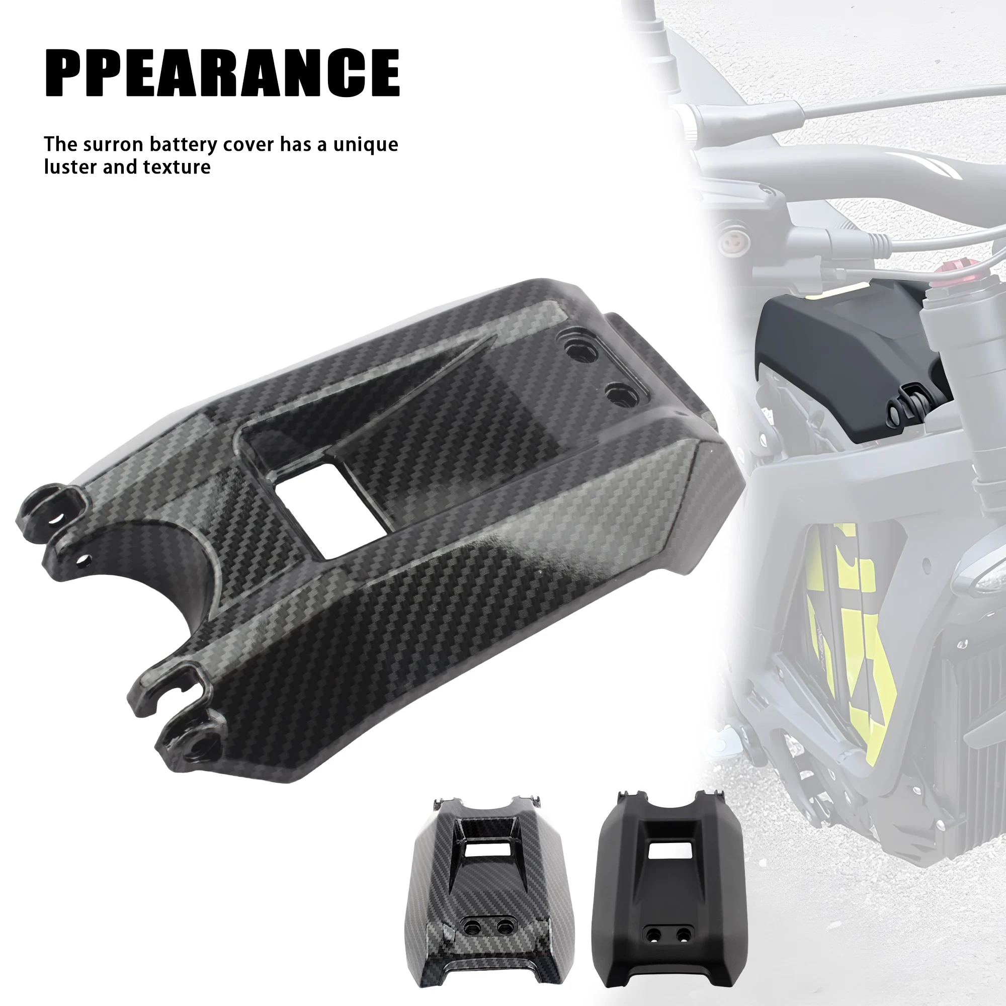 Electric Motorcycle Ebike Battery Cover Carbon Fiber Protection for SurRon Surron Light Bee S & Light Bee S X Modified Parts view 4