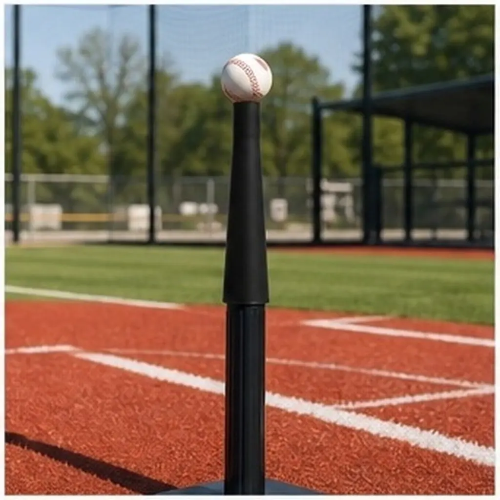 Upgraded Baseball Softball Batting Tee Topper Rubber Ball Rest Trumpet Shape for Training Practice Hitting Accuracy Power