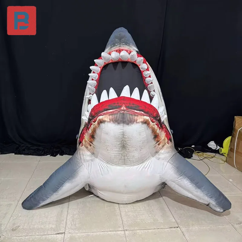 

Надувная голова акулы, воздушная форма для животных, с воздуходувкой, наружная площадь и украшение для торгового центра, можно повесить