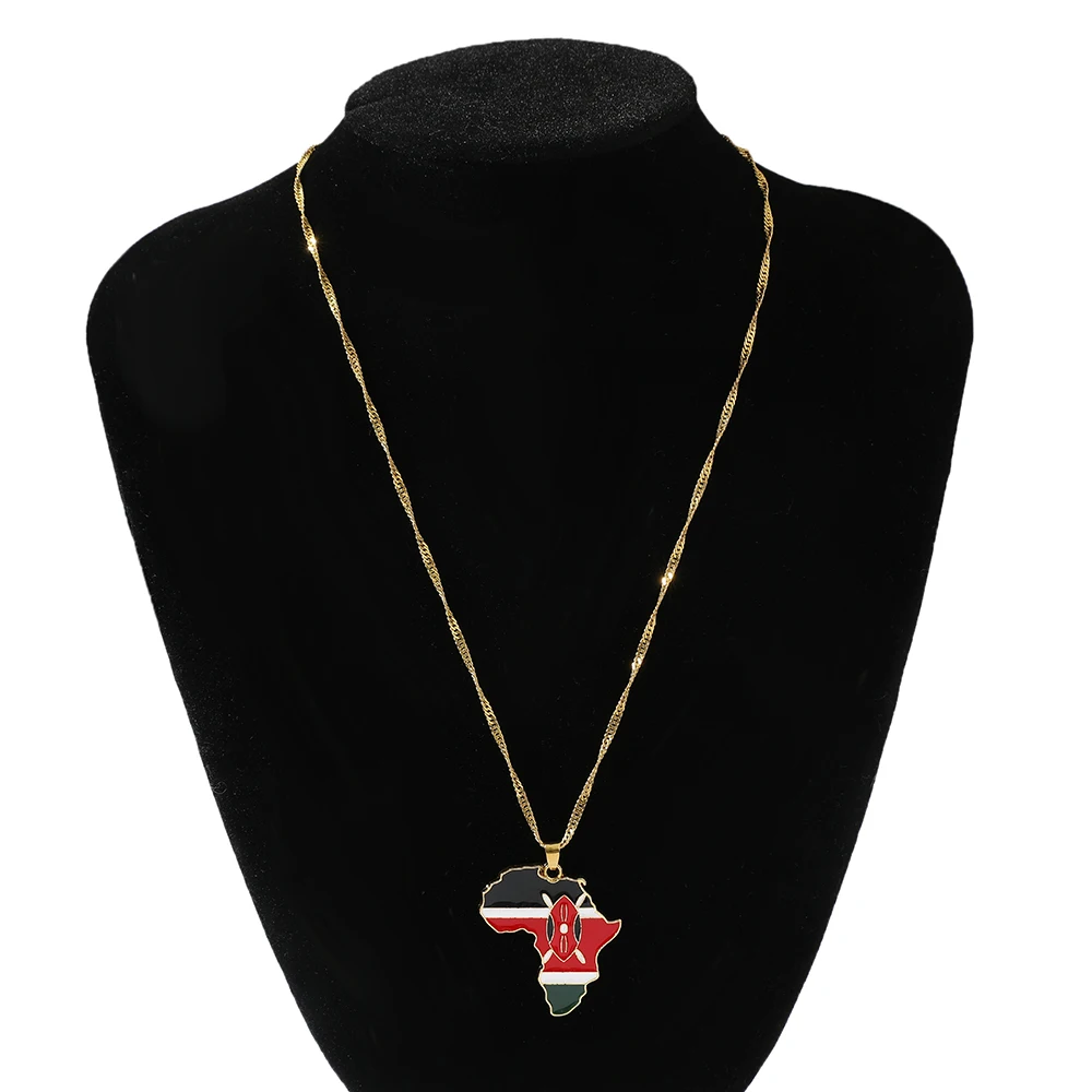 Trendy Creative World Maps Necklace Africa Pendant Jewelry Accessory for Women Men Unique Personality Gift view 5