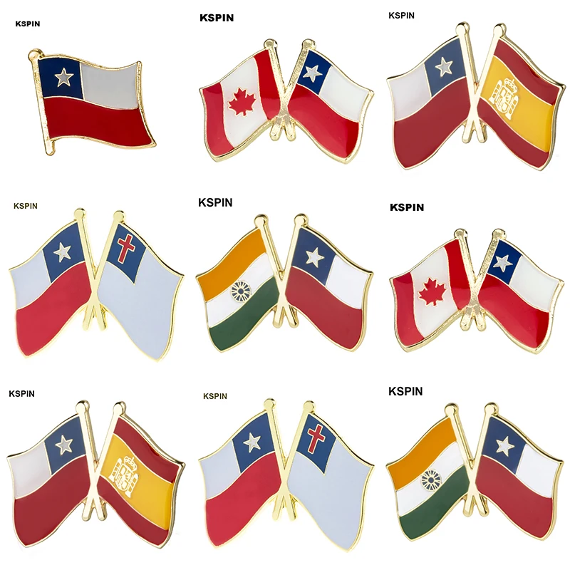 Chile flag lapel pin badge pin Brooch Icons