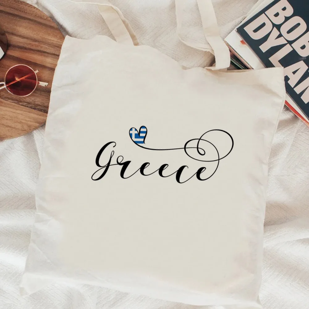 Greece shopping bag recycle bag shopper canvas bolsa cotton reusable bag cloth reusable tote foldable sac toile