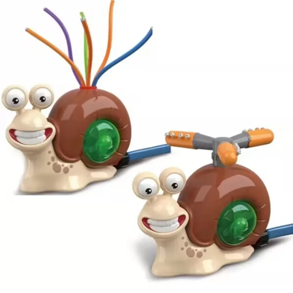 Water Spray Outdoor Toy Snail Sprinkler Backyard Garden Water Toys Summer Yard Cartoon Splash Sprinkler Baby Bath Toy for Kids