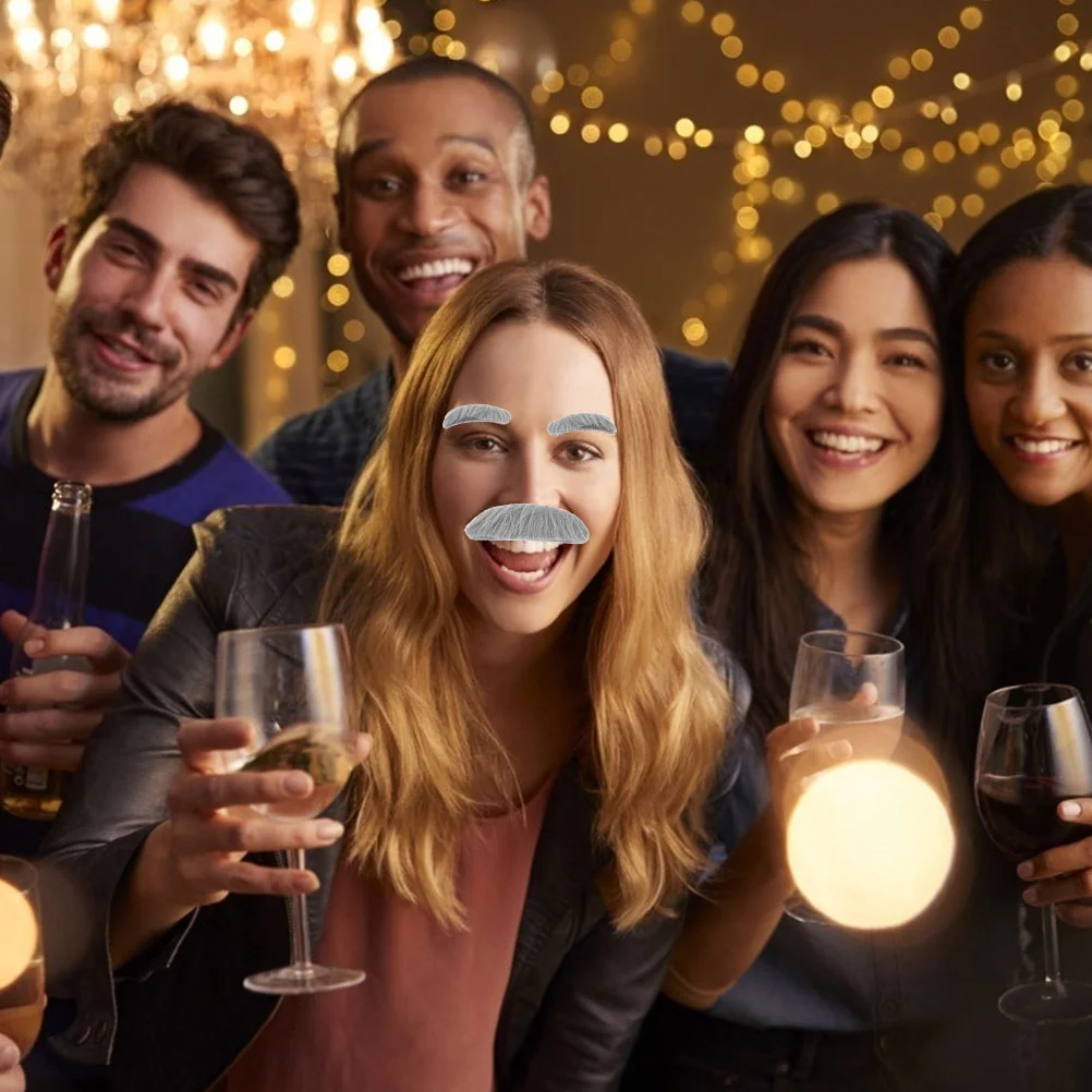 Fournitures de olympiques de vieil homme, fausse barbe artificielle, décorations d'Halloween, moustache décorative en déclin, drôles d'aîné