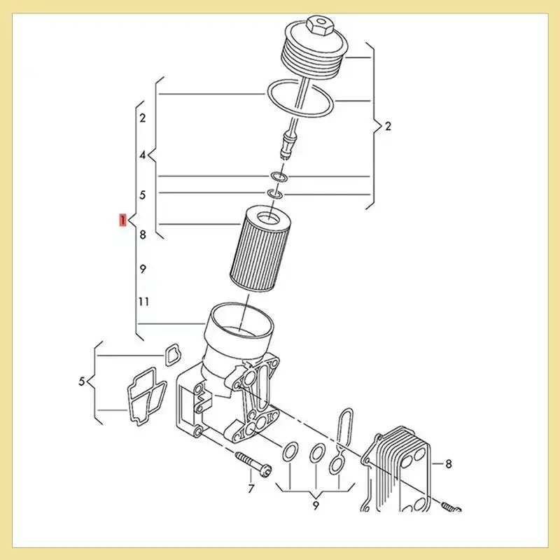

Automobiles Oil Radiator Filter Base Component For Skoda 03L115389B 03L115389C 03L115389G 03L115389H