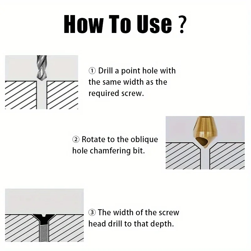 Сверло для снятия фаски с наклонным отверстием из быстрорежущей стали, резак для снятия заусенцев с титановым покрытием, конечный инструмент для удаления алюминиевой пластины, дерева и пластика