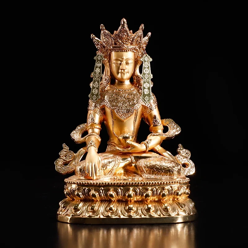 

Tibetan Buddhism Juewo Buddha statue alloy handmade Home Desktop Decor Exquisite ornaments